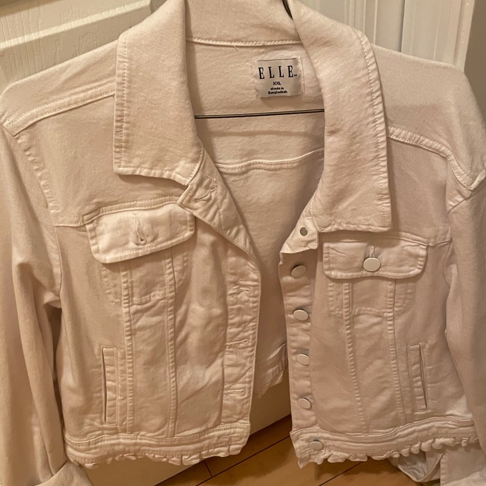 White jean jacket
